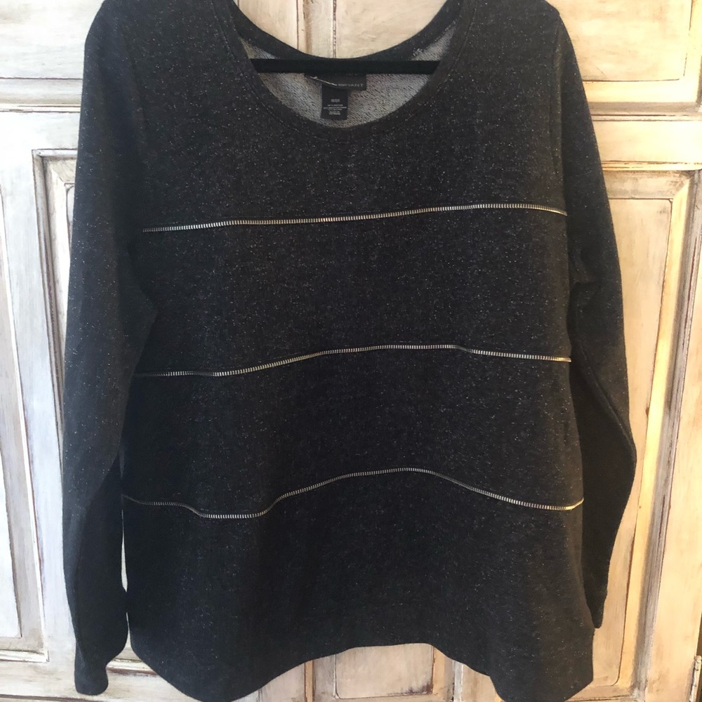 Lane Bryant sweater with zipper accent